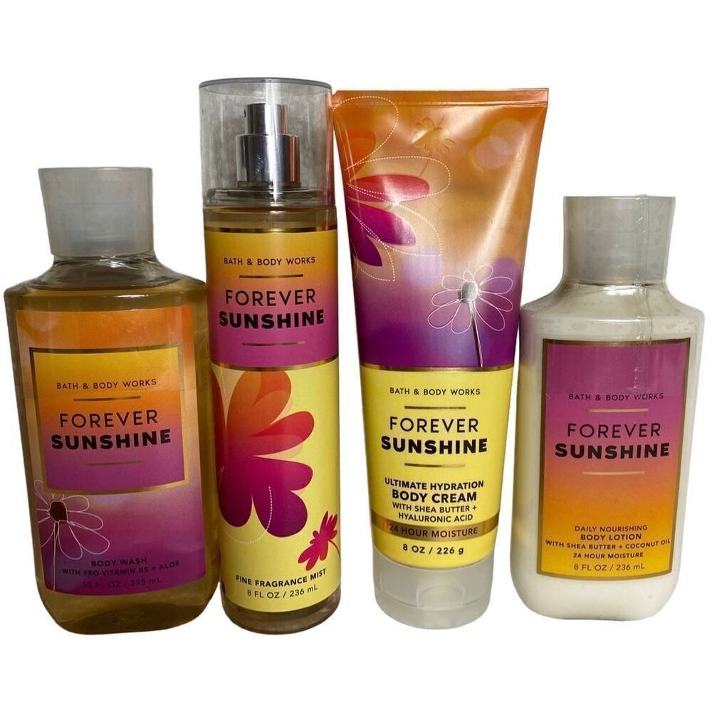 Bath and Body Works FOREVER SUNSHINE 4 Piece Set